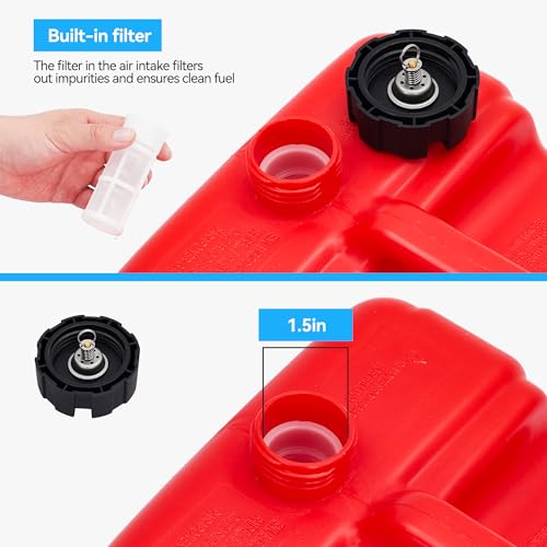 Marine Tank, 3 Gallon Marine Boat Transfer Tank with 9.8ft Hose, I-Shaped Handle, Easy to Carry for Outboard Engine Boats, Fishing Boat, Deck Boat,Yacht - size: 12L