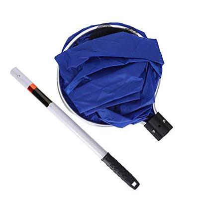 Fishing Net, Aquarium Soft Fishing Net Long Knotless Netting Koi Tansfer Mesh for Medium Large Fish(Diameter 35CM Handle 50CM) - size: Diameter 35CM, handle 50CM