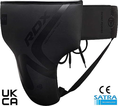 RDX Boxing Groin Protector- Premium Real Maya Hide Leather Boxing Cup for Men, Sparring Gear, Martial Arts Protective Equipment, Groin Protector Boxing, MMA Groin Cup Protector for Training & Fighting - size: X-Large