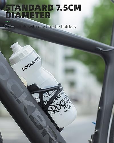 ROCKBROS Cycling Water Bottle, 20-25oz Squeeze Sports Water Bottle, BPA-Free - color: 25oz Transparent