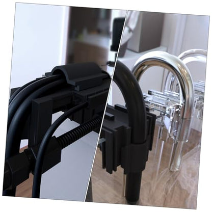 SUPVOX 2Pcs Fish Tank Clips Multi Functional Aquarium Pipe Holders for Tubing Wires Space Saving Design Secure Fixing Clamps for Fish Tanks