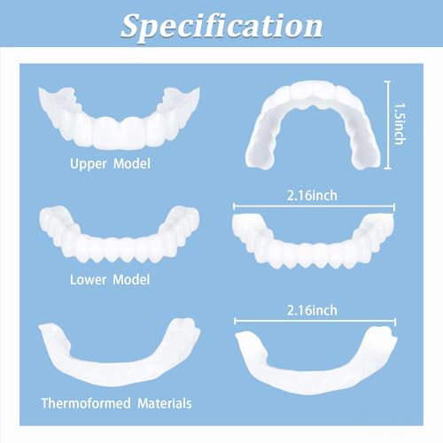 2 Pairs,Comfortable Smile,Smile that Temporarily restores Confidence,Top and Bottom (1)
