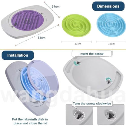 Balance Board for Kids, 20 inch Balance Board Maze with 2 Balls, 3 Replacement Labyrinth Boards, Toddler Wobble Boards for Sensory Training, Non-Slip Pedals, Max Load 130 Lbs