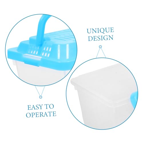 FRCOLOR 2pcs Plastic Fish Acclimation Box Turtle Tank Reptile Tortoise Aquarium Mini Hamster Cage Climbing Pet Container