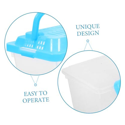 FRCOLOR 2pcs Plastic Fish Acclimation Box Turtle Tank Reptile Tortoise Aquarium Mini Hamster Cage Climbing Pet Container