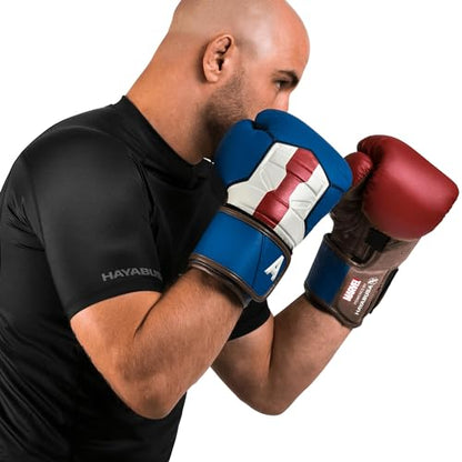 Hayabusa Marvel Hero Elite Boxing Gloves - color: Captain America, size: 16oz