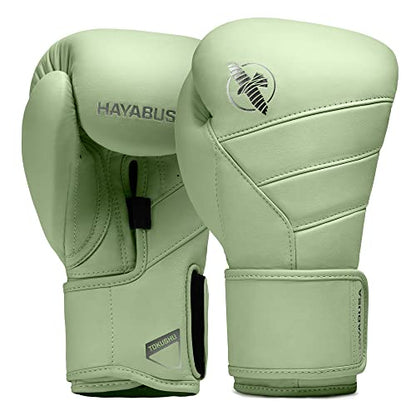 Hayabusa T3 Kanpeki Leather Boxing Gloves - color: Summer Moss Green, size: 12oz