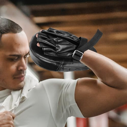 Zerodeko 2pcs Curved Muay Thai Hand Pads Boxing Focus Mitts with Five Digit Hold Ergonomic Design for Punching Strike Shield Sparring Training Taekwondo Kickboxing