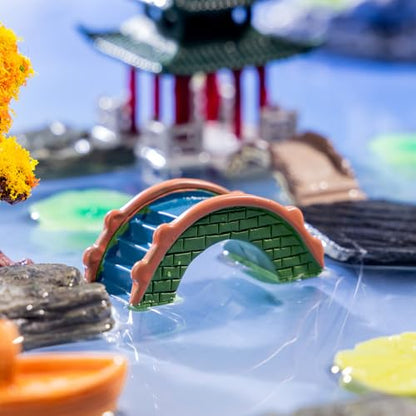 2 Pcs Mini Resin Arch Bridge Figurines - Chinese Style Semicircular Bridges for Fairy Garden Accessories, DIY Moss Landscapes, Dollhouse & Micro Landscape Décor, Fish Tank & Home Decorations