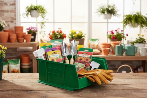 HE HUDSON EXCHANGE 11" x 11" x 5" Plastic Stackable Storage Bin, Green