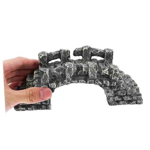 Sosoport Miniature Resin Bridge Aquarium Decor Garden Bridge for Fish Tank Landscaping Easy Installation for Fish Underwater Aesthetics