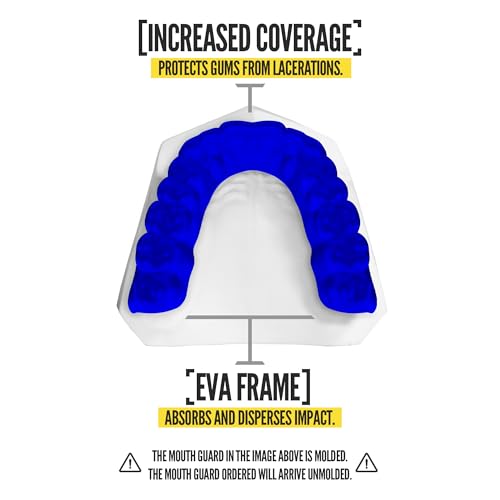 2 Pack Nxtrnd Classic Mouthguard, Custom Fit Sports Mouthpiece for Football, Boxing, MMA, Basketball, Hockey, Lacrosse, Youth & Adult (Blue) - color: Blue