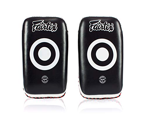 Fairtex Curved Muay Thai Pads, Kickboxing Punching Kicking Striking Shield - color: Black/Blue, size: Small