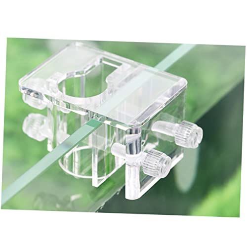 2pcs Aquarium Fixed Clip Water Holder Clamp Acrylic Fish Tank Clip (Size s 5-20mm) Prevents Slipping Falling - color: Transparentx2pcs, size: Size 1x2pcs