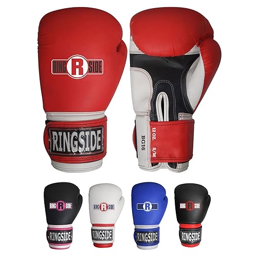 Ringside Pro Style Boxing Training Kickboxing Muay Thai Sparring Gloves - color: Red, size: Large-X-Large