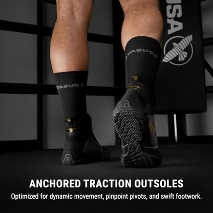 Hayabusa Pro Boxing Lightweight Shoes | Boxing Shoes for Men and Women, Wrestling Shoes, Boxing Boots, Cross Training Shoes, Boxing Shoes Women,Boxing Training Shoes - color: Black, size: 6.5 Women/5 Men