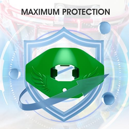 2Pcs Youth Football Mouthguard,Football Mouthpiece with Strap,No Boil. - color: Green