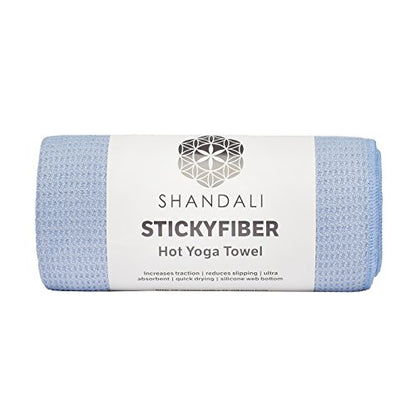 Hot Yoga Towel - Mat-Sized, Microfiber, Super Absorbent, Anti-Slip, Injury Free, 24" x 72" - Best Bikram Yoga Towel - Exercise, Fitness, Pilates Gear - color: Blue