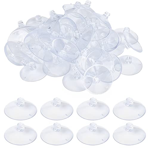 AccEncy Suction Cup 1'' Glass Suction Pads Clear PVC Sucker Pads Small Holder for Bathroom Wall Door Glass Window Car Shade (100pcs)