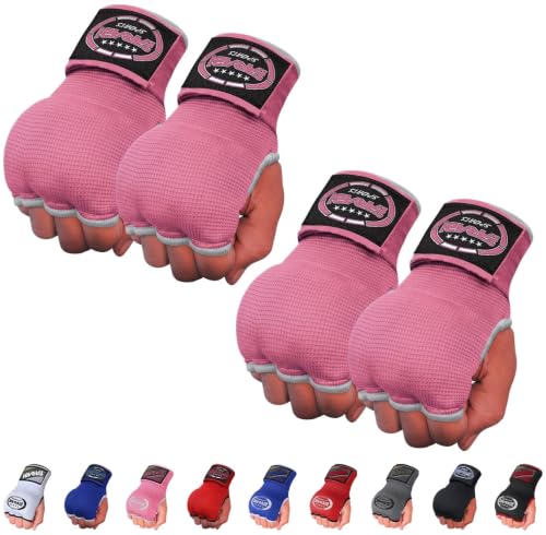 FARABI Kids Hybrid Boxing Inner Gloves Punching Boxing Gloves - color: All Pink (Pack of 2)