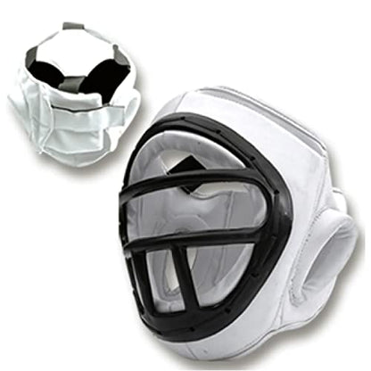PFG Vital Caged Headgear for Boxing MMA Muay Thai Karate Training Kids Adults - color: White, size: CH