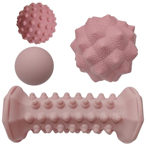 4PCS Massage Ball Set, Massage Roller for Plantar Fasciitis Relief Foot Pain Therapy, Heel Spur, Trigger Point, Back, Arm, Neck, Sore Muscle, Shoulder, Leg Circulation Roller