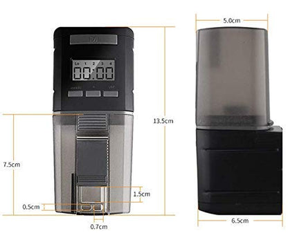 Yosoo Automatic Fish Feeder for Aquarium, Vacation, Weekend, Flake Pellets, Digital Timer, Black, Modern Style