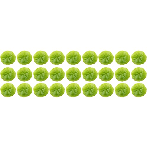 PRETYZOOM 90pcs Mini Artificial Floating Foam Lotus Leaves Lily Pads Artificial Foliage Pond Decor for Pond Pool Home Aquarium Decoration (2.36")