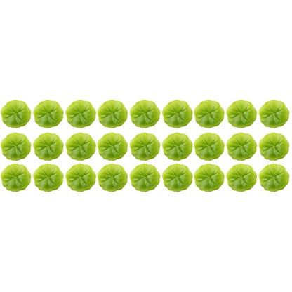 PRETYZOOM 90pcs Mini Artificial Floating Foam Lotus Leaves Lily Pads Artificial Foliage Pond Decor for Pond Pool Home Aquarium Decoration (2.36")