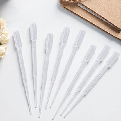 50Pcs 2ML Plastic Dropper Small Dropper Tool White Refillable Clear Essential Oil Laboratory Liquid Calibrated Eye Pipettes for Essential Oils Liquids Resin Activities Crafts Accessories - size: 5.91x0.47 inch(15x1.2cm)