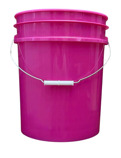 5 Gallon Premium HPDE Plastic Bucket - Made in USA Food Grade Storage Container, BPA Free All Purpose Pail (5, Magenta) - color: Magenta
