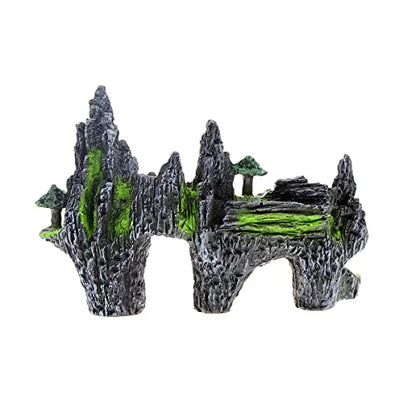 Saim Mountain View Aquarium Ornament Tree House Bridge Fish Tank Decoration