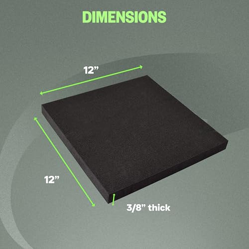 XCEL 4-Pack 12" x 12" x 3/8" Multi-Purpose Anti-Vibration Pads – Protection for Furniture & Appliances – Various Sizes and Thickness