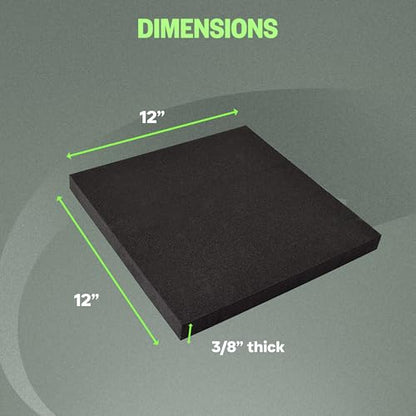 XCEL 4-Pack 12" x 12" x 3/8" Multi-Purpose Anti-Vibration Pads – Protection for Furniture & Appliances – Various Sizes and Thickness