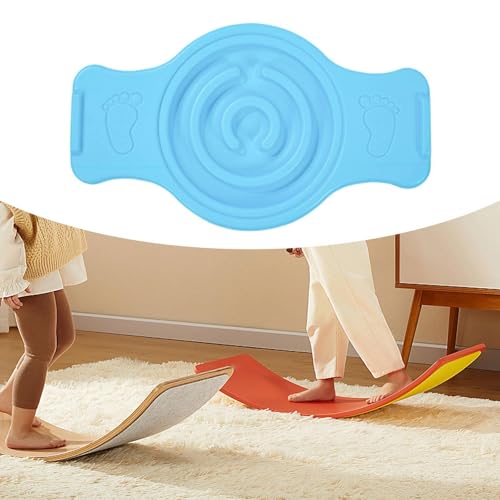 Balance Board Labyrinth Disks Sensory Training Anti-Slip Pedals Wobble Stability Board Strength Training for Kids Skiing Fitness - color: Blue