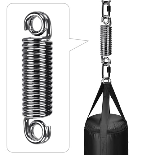 SELEWARE Heavy Duty Heavy Bag Spring for Punching Bags up to 300 lbs - color: Silver-1 Pcs Straight Spring Only