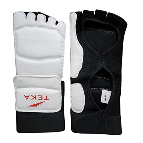Taekwondo Foot Guard Protector Gear for Sparring MMA Training Competition Kickboxing Karate Boxing Martial Arts Kung Fu Punch Bag TEKA (Pair) (M) - size: Medium