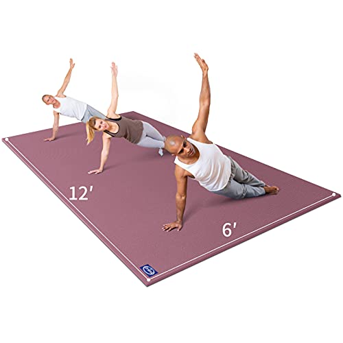 MRO Extra Large Yoga Mat, 12'x6'/9'x6'/7'x5'/6'x4' (9MM) - color: purple, size: 6*12 FT