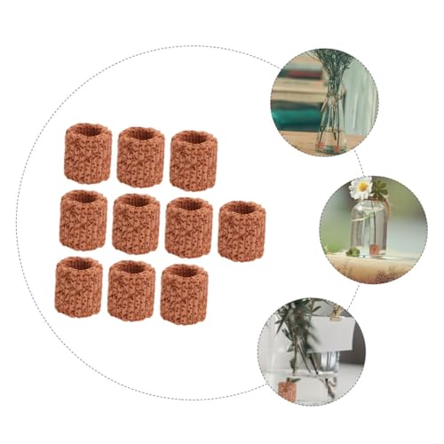 Mikikit 10Pcs Durable Ceramic Water Plant Fixed Ring for Fish Tank Supplies Reusable Aquarium Accessories to Support Healthy Growth and Reduce Odors for Aquatic Plants