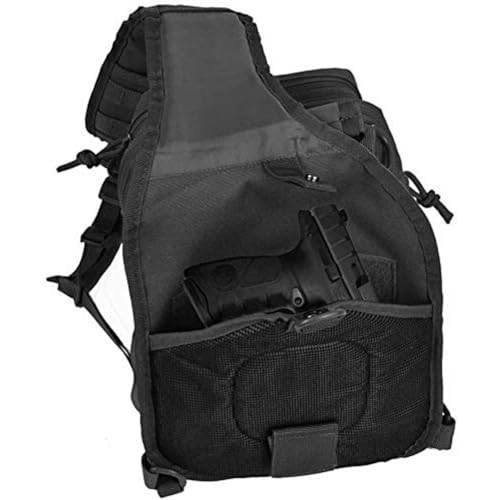 REEBOW GEAR Tactical Sling Bag Single Shoulder Every Day Carry Backpack - color: Style 01 Black