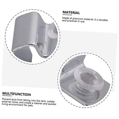 8pcs Stainless Steel Fish Tank Support Brackets for Glass Lid Easy to Install Aquarium Cover Holders and Design Support