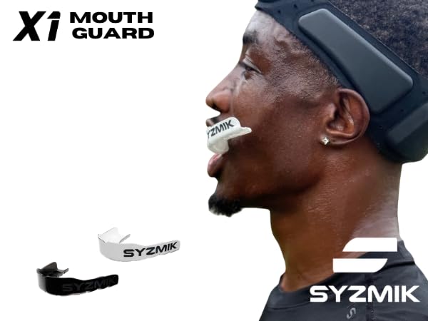 X1 Sports Mouth Guard - Football Mouthguard for Youth & Adults, Shock-Absorbing EVA Boil & Bite Protection for Football, Rugby, Hockey & Lacrosse - White