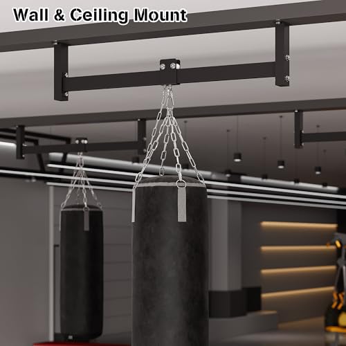 42" Heavy Bag Hanger Roller, Adjustable Wall & Ceiling Mount Rail