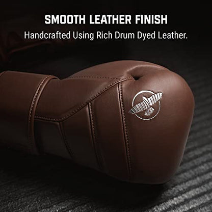 Hayabusa T3 Kanpeki Leather Boxing Gloves - color: Walnut Brown, size: 14oz