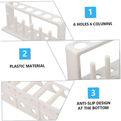 Zerodeko 2pcs Portable Test Tube Holder for Water Quality Testing Organizer Rack for Laboratory Use Anti-slip Design for School Science Projects and Experimentation
