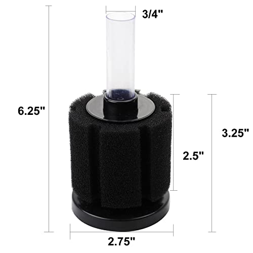 AQUANEAT Aquarium Bio Sponge Filter Breeding Fry Betta Shrimp Nano Fish Tank (Middle up to 20Gal)
