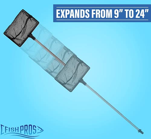 Long Handle Fine Net Fish Tank Net – Retractable 24 inches