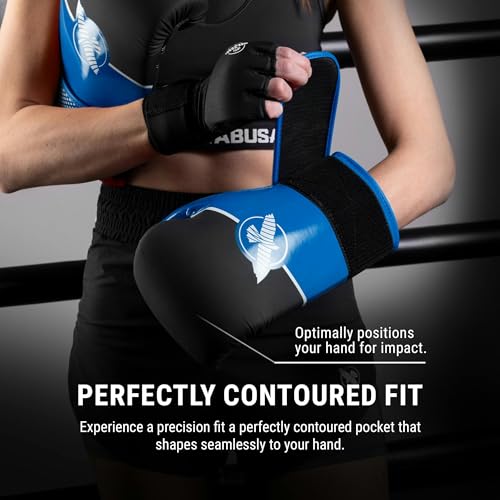 Hayabusa Sport Boxing Gloves - Dual-Splinted - color: Blue/ White, size: 12oz