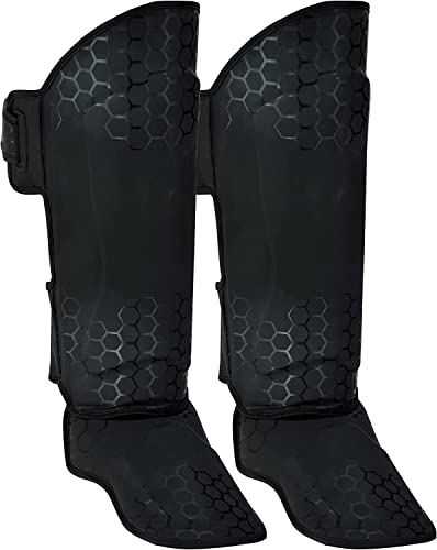 UFG Ultimate Series Shin Instep - Boxing MMA Muay Thai Training - color: Black, size: Small-Medium