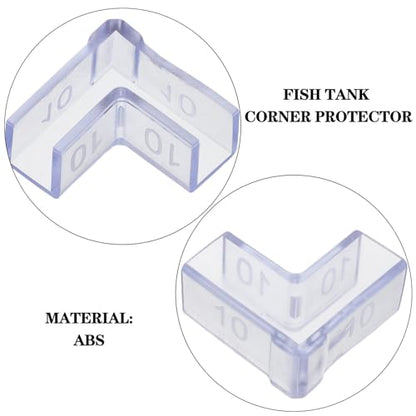 ULTECHNOVO 25pcs Aquarium Tank Edge Protectors 10mm Thick L-Shaped Corner Guards for Fish Tank Glass Safety and Furniture Protection
